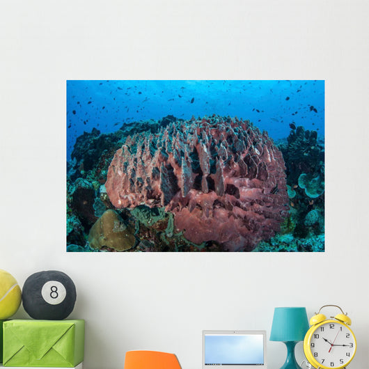 Massive Barrel Sponge Grows Wall Decal