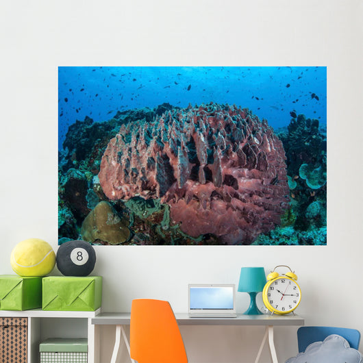 Massive Barrel Sponge Grows Wall Decal