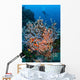 Scuba Diver Explores Colorful Wall Decal