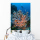 Scuba Diver Explores Colorful Wall Decal