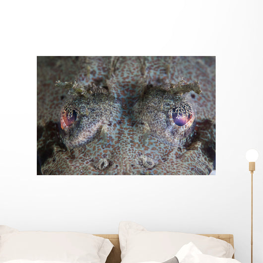 Camouflaged Horned Flathead Lays Wall Decal Design 1