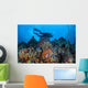 Scuba Diver Swims above Wall Decal