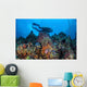 Scuba Diver Swims above Wall Decal