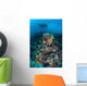 Manta Ray Swimming above Wall Decal Design 2