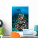 Manta Ray Swimming above Wall Decal Design 2