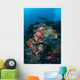 Manta Ray Swimming above Wall Decal Design 1