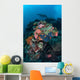 Manta Ray Swimming above Wall Decal Design 1