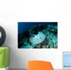 Roughtail Stingray Swims over Wall Decal Design 2