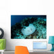 Roughtail Stingray Swims over Wall Decal Design 2