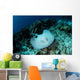 Roughtail Stingray Swims over Wall Decal Design 2