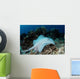 Roughtail Stingray Swims over Wall Decal Design 1