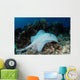 Roughtail Stingray Swims over Wall Decal Design 1