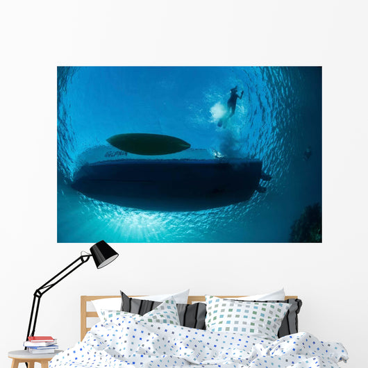 Sunlight Silhouettes Boat and Wall Decal