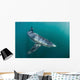 Sleek Blue Shark Swimming Wall Decal Design 18