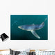 Sleek Blue Shark Swimming Wall Decal Design 17