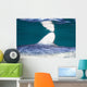Close-up Dorsal Fin Blue Wall Decal Design 2