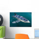 Sleek Blue Shark Swimming Wall Decal Design 16