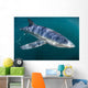 Sleek Blue Shark Swimming Wall Decal Design 16