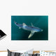Sleek Blue Shark Swimming Wall Decal Design 15