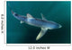 Sleek Blue Shark Swimming Wall Decal Design 15