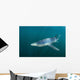 Sleek Blue Shark Swimming Wall Decal Design 14