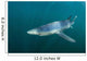 Sleek Blue Shark Swimming Wall Decal Design 14
