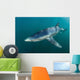 Sleek Blue Shark Swimming Wall Decal Design 12