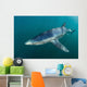Sleek Blue Shark Swimming Wall Decal Design 12
