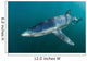 Sleek Blue Shark Swimming Wall Decal Design 12