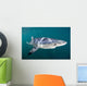 Sleek Blue Shark Swimming Wall Decal Design 11