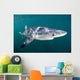 Sleek Blue Shark Swimming Wall Decal Design 11