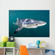 Sleek Blue Shark Swimming Wall Decal Design 11
