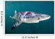 Sleek Blue Shark Swimming Wall Decal Design 11