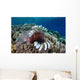 Lionfish Swims along Edge Wall Decal Design 1