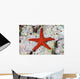 Small Red Starfish Clings Wall Decal