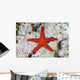 Small Red Starfish Clings Wall Decal