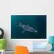 Sleek Blue Shark Swimming Wall Decal Design 10
