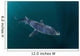 Sleek Blue Shark Swimming Wall Decal Design 10