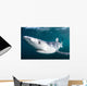 Sleek Blue Shark Swimming Wall Decal Design 9