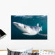 Sleek Blue Shark Swimming Wall Decal Design 9
