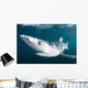 Sleek Blue Shark Swimming Wall Decal Design 9