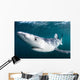 Sleek Blue Shark Swimming Wall Decal Design 9