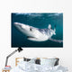 Sleek Blue Shark Swimming Wall Decal Design 9