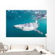 Sleek Blue Shark Swimming Wall Decal Design 7