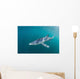 Sleek Blue Shark Swimming Wall Decal Design 6