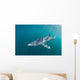 Sleek Blue Shark Swimming Wall Decal Design 6