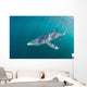 Sleek Blue Shark Swimming Wall Decal Design 6