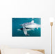 Sleek Blue Shark Swimming Wall Decal Design 4