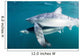Sleek Blue Shark Swimming Wall Decal Design 4