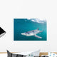 Sleek Blue Shark Swimming Wall Decal Design 3